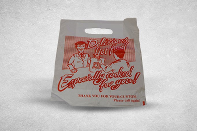 Patch 3 White/Red Plastic Recyclable Bags