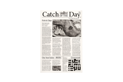 27x42cm White Catch of the Day Recyclable Greaseproof Paper