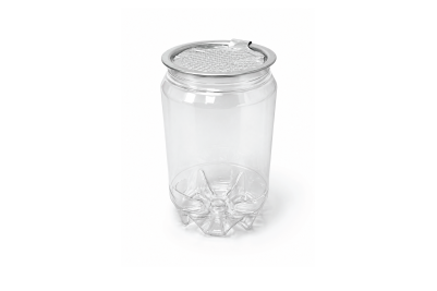 350ml Strong PET Plastic Recyclable Cans & Lids (Peel Off Lid)