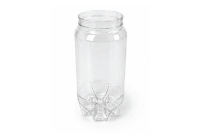 500ml Strong PET Plastic Recyclable Cans & Lids (Peel Off Lid)