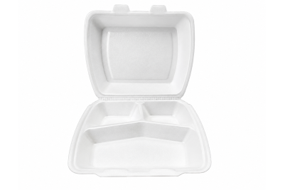 IP4/3 3 Compartment Large Square Meal Box