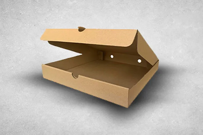 11″ Brown/Kraft Biodegradable Corrugated Pizza Boxes