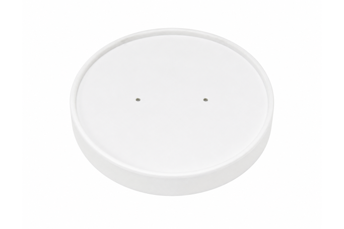 8oz-Fit White Paper Recyclable Well Made Soup Lids