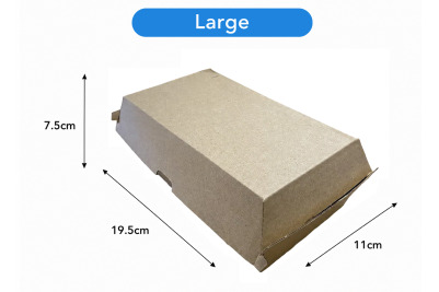 TONIC Large Brown/Kraft Compostable Meal Boxes with Vent Holes
