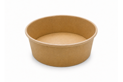 16oz Brown/Kraft Combo Wide SALAD Bowls with PP Lids
