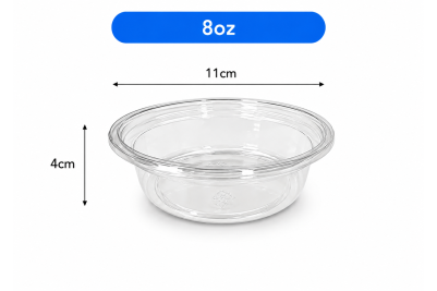8oz Clear Plastic Recyclable MD8 Deli Pots