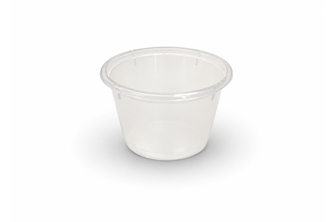 4oz Clear Plastic Microwaveable SATCO Cups with Lids