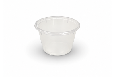 4oz Clear Plastic Microwaveable SATCO Cups with Lids