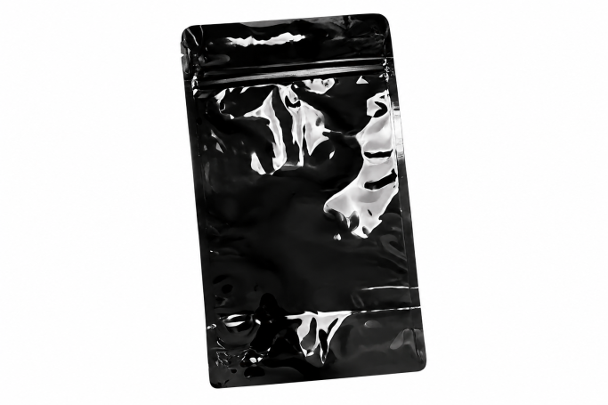13x22.5cm Black Plastic Recyclable Food Pouches