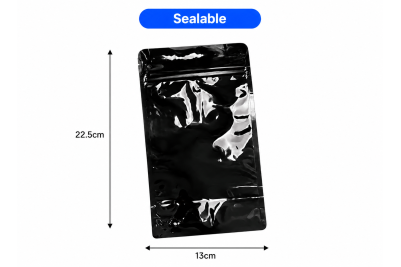 13x22.5cm Black Plastic Recyclable Food Pouches