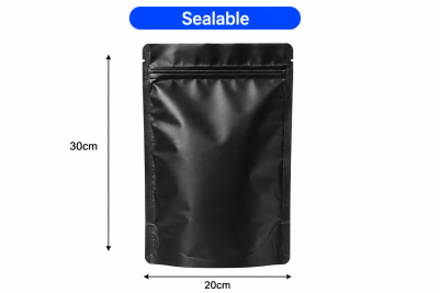 20x30cm Black Matt Plastic Recyclable Food Pouches