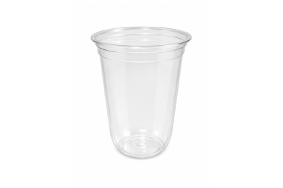 12oz - 300ml U Shape PET Plastic Recyclable Tumbler Milkshake Cups