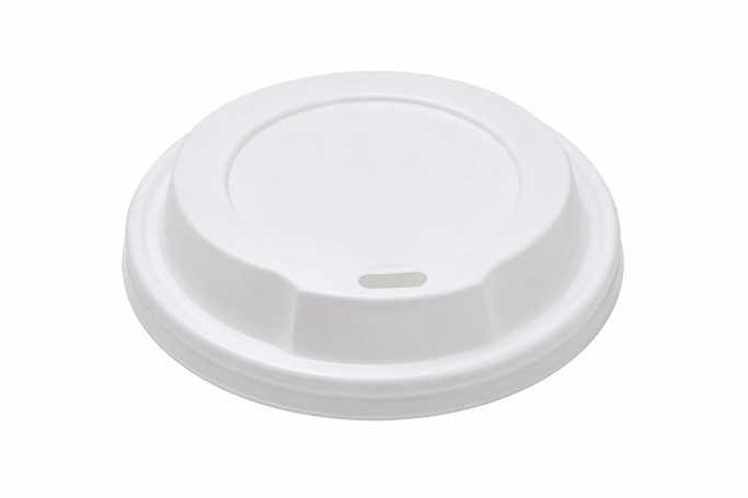 12oz-Fit White Plastic Recyclable Coffee Cup Lids