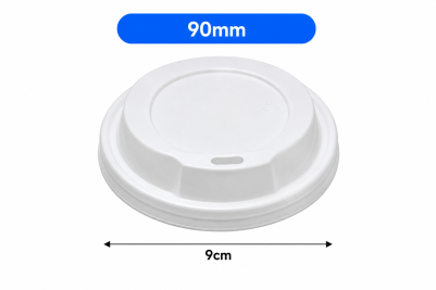 12oz-Fit White Plastic Recyclable Coffee Cup Lids