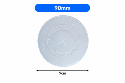 16oz/22oz Flat PS Lids X-Slot 90mm