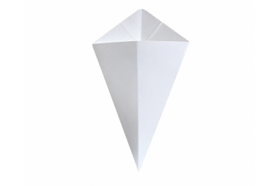 Medium White Cardboard Recyclable Cone