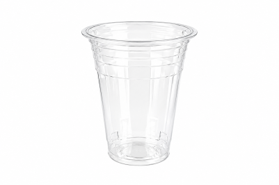 16oz Clear Plastic Recyclable PP Bubble Tea Flat Cups