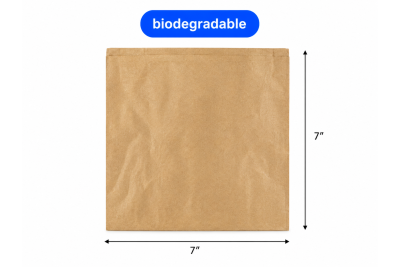 7″x7″ Brown/Kraft Paper Biodegradable Bags
