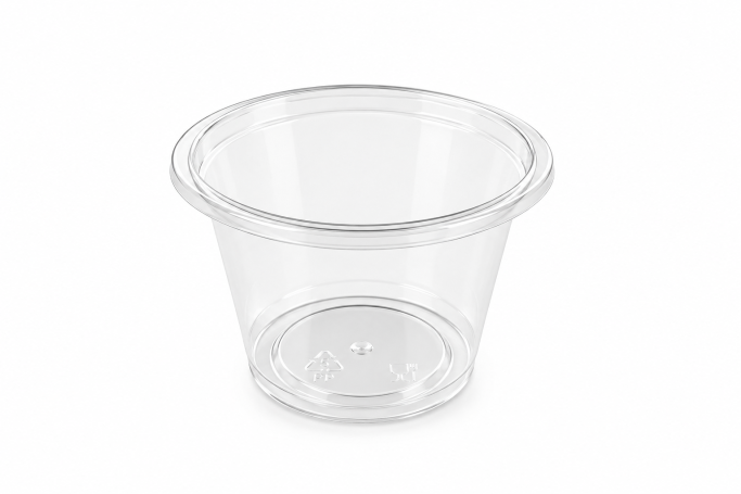 1oz Clear Plastic Recyclable Portion Pots with Lids