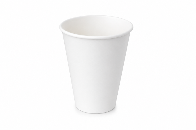 12oz White Paper Recyclable Cups (Cold Drink)