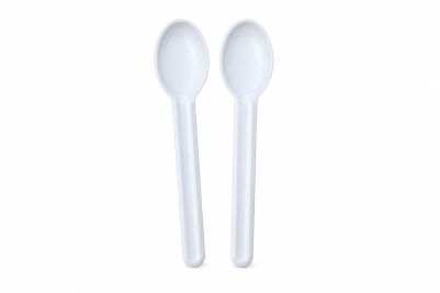 White Paper Recyclable Spoons