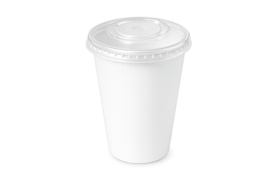 12oz White Paper Recyclable Cups (Cold Drink)
