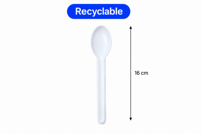 White Paper Recyclable Spoons