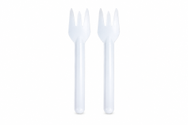 White Paper Recyclable Forks