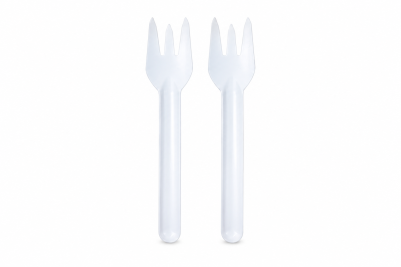 White Paper Recyclable Forks