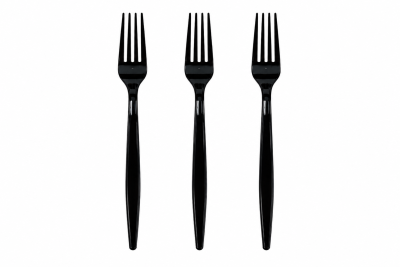 Regular Black Plastic Recyclable Luxury Forks
