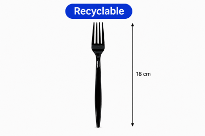 Regular Black Plastic Recyclable Luxury Forks