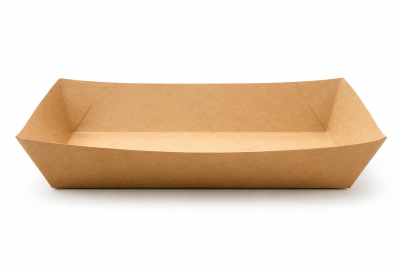Brown/Kraft 9x9 Recyclable Boat Trays