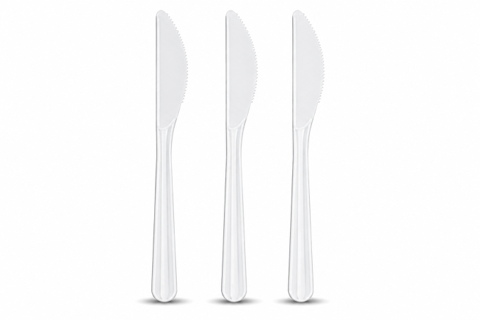 Regular Clear Plastic Recyclable Knives