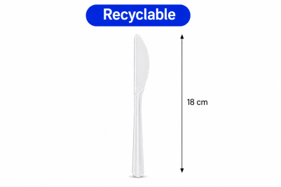 Regular Clear Plastic Recyclable Knives