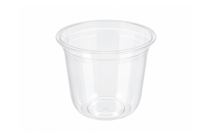 12oz Clear Plastic Recyclable PP Bubble Tea U Cups
