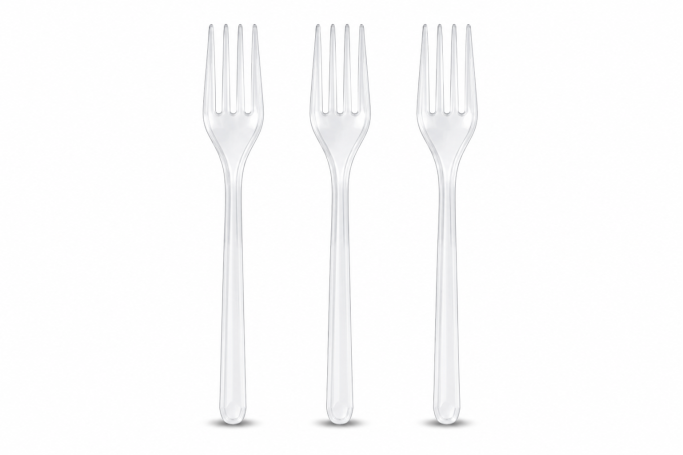 Regular Clear Plastic Recyclable Forks