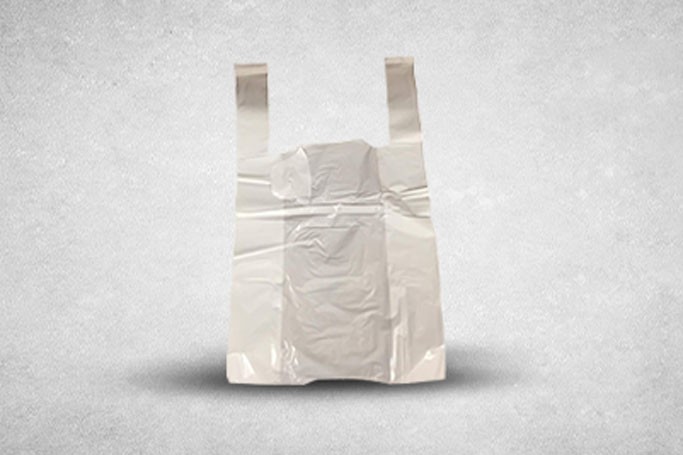 S3 White Plastic Recyclable Vest Carrier Bags