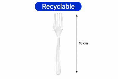 Regular Clear Plastic Recyclable Forks