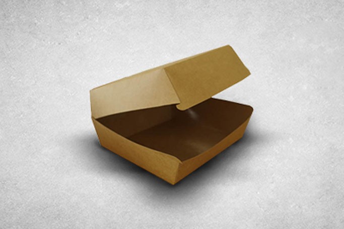 Large Brown/Kraft Recyclable Burger Boxes