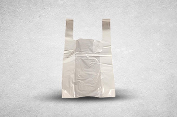 S1 White Plastic Recyclable Vest Carrier Bags