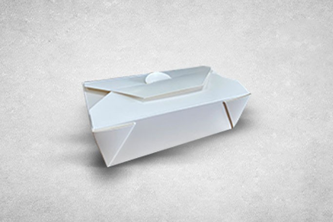 36oz White Recyclable No.3 Takeaway Boxes
