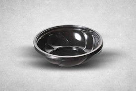 850cc Black Plastic Recyclable Premium Salad Bowls