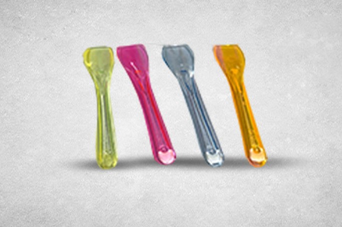 1kg Multicolour Plastic Recyclable Ice Cream Spoons