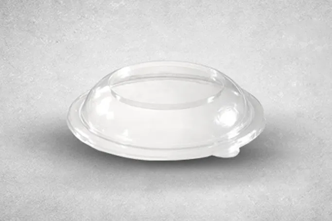 1050/850/650cc Clear Plastic Recyclable DL190 Dome Salad Bowl Lids