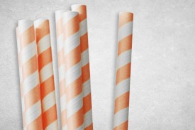 9x210mm Peach Paper Biodegradable Straws