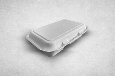 9″x6″x3″ White Bagasse Biodegradable 2-Compartment JS HL96-2 Lunchboxes