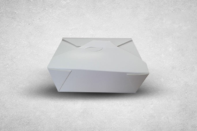 45oz White Recyclable No.8 Takeaway Boxes