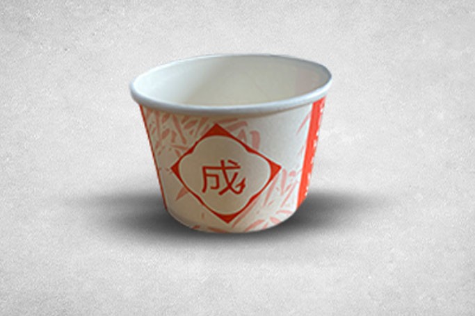 8oz Red Paper Recyclable Soup Bowls