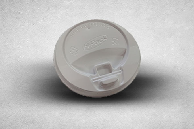 12oz-Fit White Plastic Recyclable 12W Reclosable Coffee Cup Lids