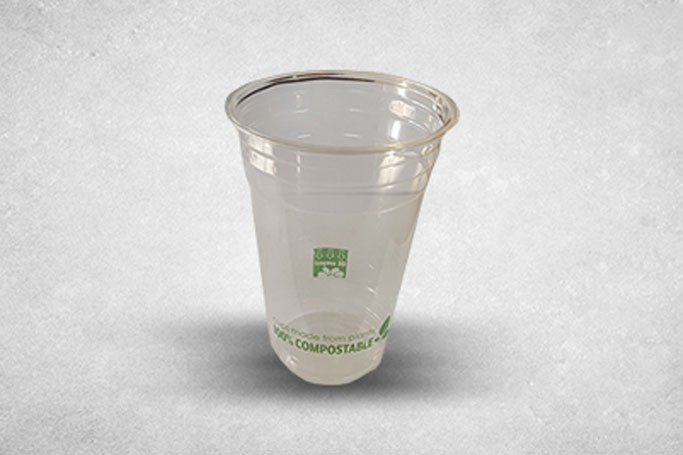 20oz Clear Plant-Based Plastic Compostable PLA Cups
